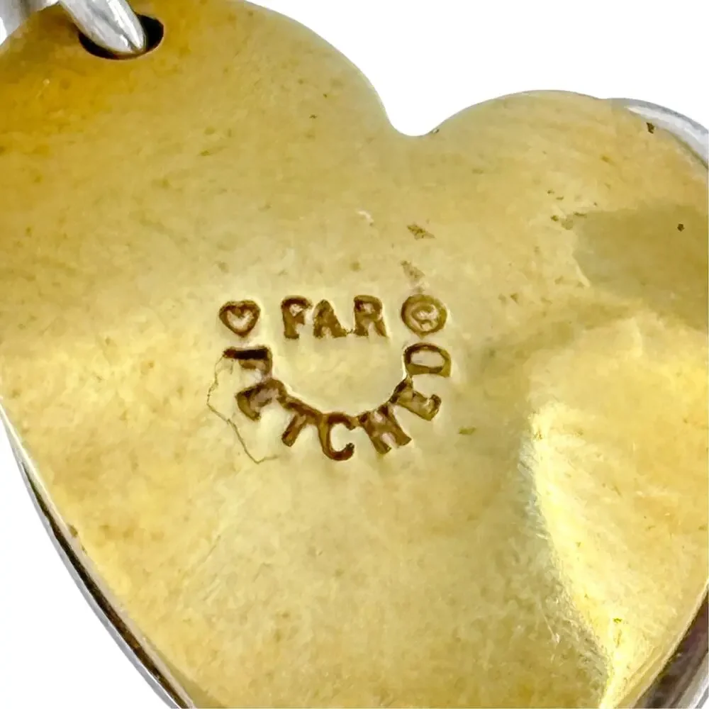 Vintage Sterling Silver 925 Mixed Metal Flower Mom Heart Locket